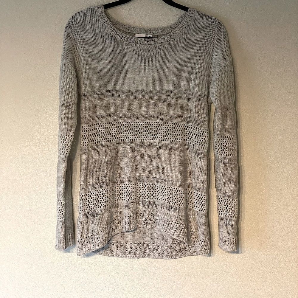 Gray Long Sleeve Sweater, by OhMg. Size Medium.